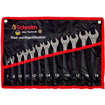 Komplet kluczy płasko-oczkowych 12szt SQKPO-01 Schmith | CIS Sklep