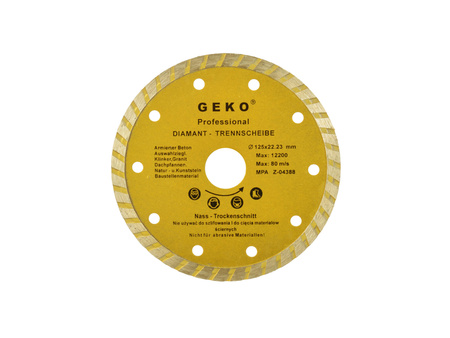 Tarcza diamentowa turbo 125x22,23x8mm G00261 GEKO | CIS Sklep