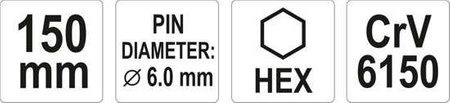 Wybijak 6x150mm YT-47145 YATO | CIS Sklep