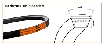 Pas klinowy HDM-3146 HARVEST BELTS 673368.1 STOMIL SANOK | CIS Sklep