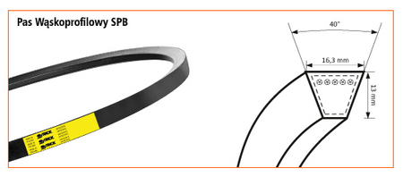 Pas klinowy wąskoprofilowy SPB-4000 Stomil Sanok | CIS Sklep