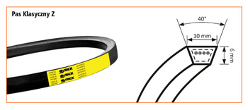 Pas klinowy klasyczny Z-600 STOMIL SANOK | CIS Sklep