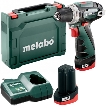 Wiertarko-wkrętarka+2x2.0Ah+Ład. Zestaw POWERMAXX BS BASIC Metabo | CIS Sklep