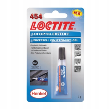 LOCTITE 454 klej błyskawiczny uniwersalny cyjanoakrylowy 3g | CIS Sklep