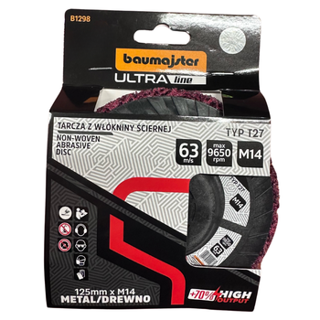 Tarcza z włókniny ściernej 125mm M14 TYP T27 B1298 Baumajster | CIS Sklep