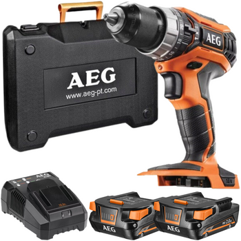 Wiertarko-wkrętarka BSB18C2LI-202C+2x2.0Ah+Ładowarka ZESTAW AEG | CIS Sklep