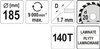 Tarcza do paneli i płyt mebl. 185/140T 20mm YT-60631 YATO | CIS Sklep