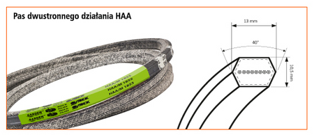 Pas klinowy dwustronny HAA-1855 Stomil Sanok | CIS Sklep