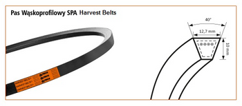 Pas klinowy wąskoprofilowy SPA-1800 HARVEST BELTS STOMIL SANOK | CIS Sklep