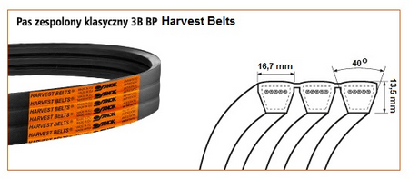 Pas klinowy 3B-2750 Harvest Belts 603354.0 Stomil Sanok | CIS Sklep