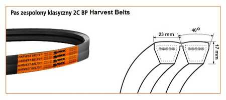 Pas klinowy 2C-3250 HARVEST BELTS 80424563 STOMIL SANOK | CIS Sklep