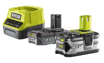 Zestaw 2 akumulatorów 2.0Ah i 4.0Ah + Ładowarka RC18120-242 RYOBI | CIS Sklep
