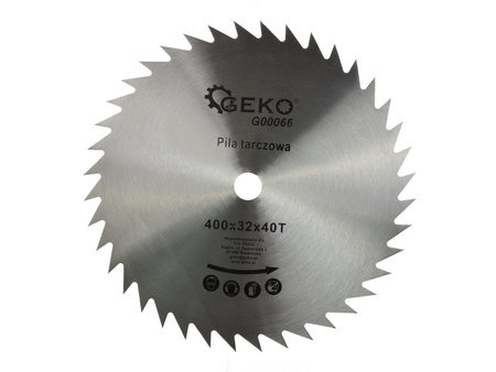 Tarcza do cięcia drewna 400x32mm 40 zębów G00066 GEKO | CIS Sklep