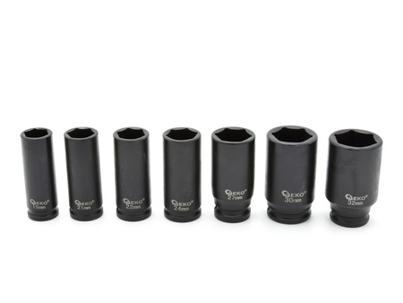 Zestaw nasadek udarowych 1/2" 10-32mm 16szt. G10513 GEKO | CIS Sklep