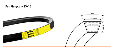 Pas klinowy klasyczny 25X16X5726 STOMIL SANOK | CIS Sklep