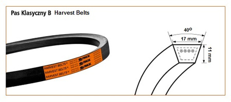 Pas klinowy B-1700 HARVEST BELTS JD Z53631 STOMIL SANOK | CIS Sklep