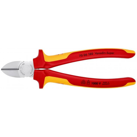 Szczypce tnące boczne 180mm 70-06-180 KNIPEX | CIS Sklep