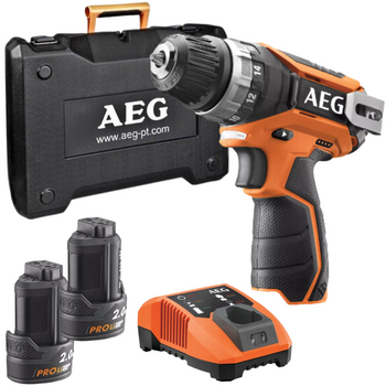 Wiertarko-wkrętarka BS 12C2 LI-202C+2x2.0Ah+Ład. ZESTAW AEG | CIS Sklep