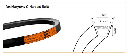 Pas klinowy C-1500 HARVEST BELTS JD CA22534 STOMIL SANOK | CIS Sklep