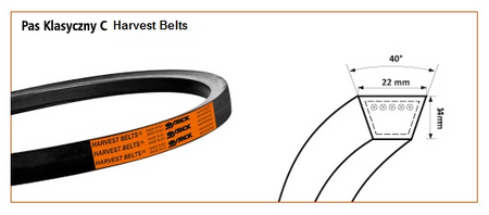 Pas klinowy C-3020 HARVEST BELTS JDZ59557 STOMIL SANOK | CIS Sklep