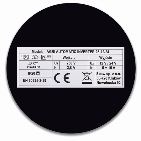 Prostownik INV Agri 25 12/24V 15A 230V Magnum | CIS Sklep