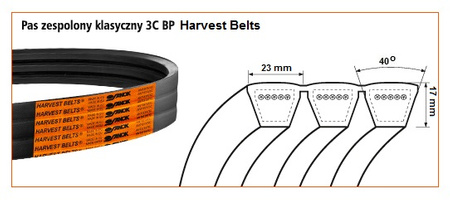 Pas klinowy zespolony 3C-3760 Harvest Belts 1541702 C1 STOMIL SANOK | CIS Sklep