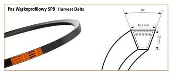 Pas klinowy wąskoprofilowy SPB-3150 HARVEST BELTS 4240040388 STOMIL SANOK | CIS Sklep
