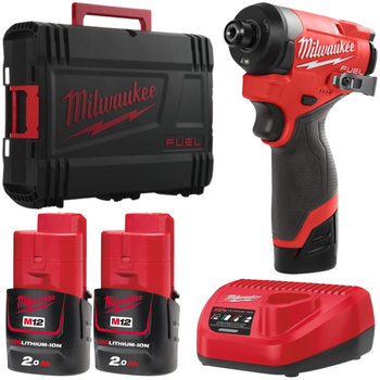 Zakrętarka udarowa+2x2.0Ah+Ład. zestaw M12FID2-202X Milwaukee | CIS Sklep