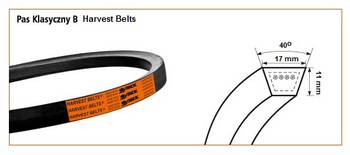 Pas klinowy B-1525 HARVEST BELTS Z41932 STOMIL SANOK | CIS Sklep