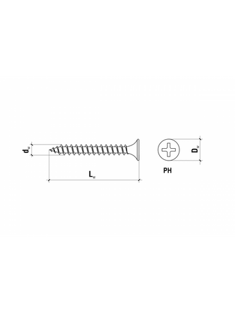 Wkręt karton-gips-drewno 4,2x90 op.250szt.