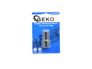 Adapter udarowy do klucza 1/2" na 1/4" HEX G15025 GEKO | CIS Sklep