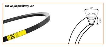 Pas klinowy wąskoprofilowy SPZ-1450 STOMIL SANOK | CIS Sklep
