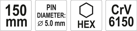Wybijak 5x150mm YT-47144 YATO | CIS Sklep