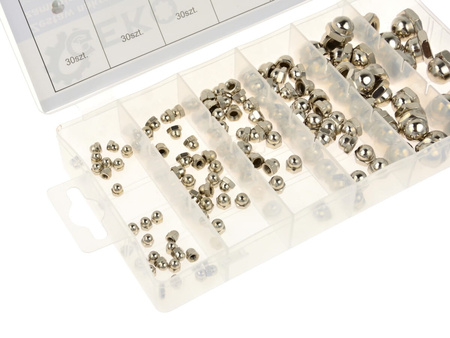 Zestaw nakrętek kołpakowych zamkniętych 150szt G02921 GEKO | CIS Sklep