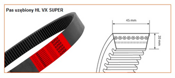 Pas klinowy uzębiony HL-3200 VX-3200 SUPER STOMIL SANOK | CIS Sklep