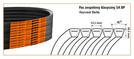 Pas klinowy zespolony 5A-3000 Harvest Belts 133150 STOMIL SANOK | CIS Sklep