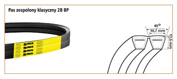Pas klinowy zespolony klasyczny 2B-1500 STOMIL SANOK | CIS Sklep