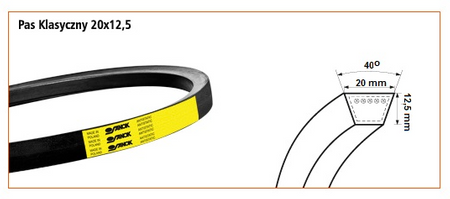 Pas klinowy klasyczny 20X12.5X2120 Stomil Sanok | CIS Sklep