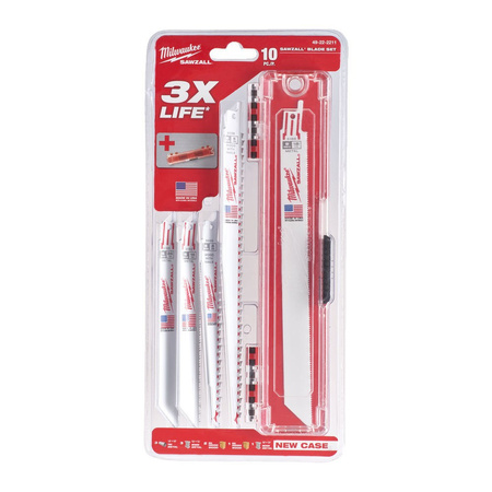 Zestaw brzeszczotów w etui mix 10szt 49222211 Milwaukee | CIS Sklep