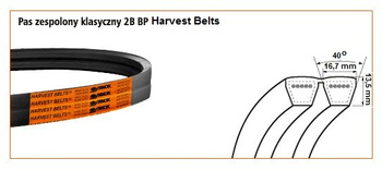 Pas klinowy 2B-5000 HARVEST BELTS NH 443775 STOMIL SANOK | CIS Sklep