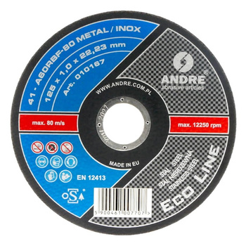 Tarcza do cięcia stali 125X1.0X22.2mm Eco Line Andre | CIS Sklep