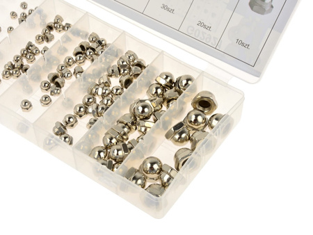 Zestaw nakrętek kołpakowych zamkniętych 150szt G02921 GEKO | CIS Sklep