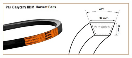 Pas klinowy HDM-4570 HARVEST BELTS JD39314 STOMIL SANOK | CIS Sklep