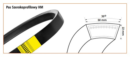 Pas klinowy szerokoprofilowy HM-3852 STOMIL SANOK | CIS Sklep
