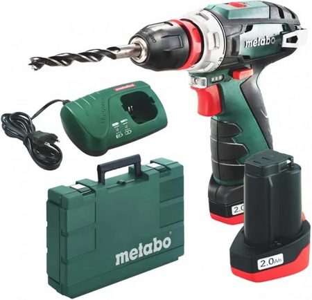 Wiertarko-wkrętarka+ 2x2.0Ah+Ład. zestaw PowerMaxx BS Quick Metabo | CIS Sklep