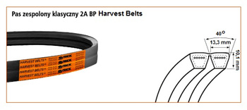 Pas klinowy zespolony 2A-2985 Harvest Belts STOMIL SANOK | CIS Sklep