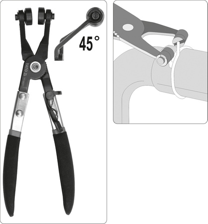Szczypce wygięte do opasek rozprężnych YT-0651 YATO | CIS Sklep