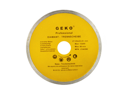 Tarcza diamentowa pełna 125mmx22,23mm G00241 GEKO | CIS Sklep