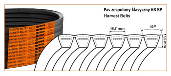 Pas klinowy zespolony 6B-8960 Harvest Belts 77796.0 STOMIL SANOK | CIS Sklep