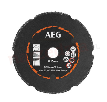 Tarcza tnąca uniwersalna ścierna 76x10mm AAKMMAC01 AEG | CIS Sklep